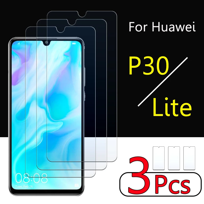 

Protective glass on for Huawei P30 lite light tempered glas huaweii hauwei p30lite p30light 30lite p 30 screen protector film 9h