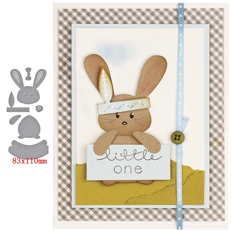 CUTTING DIES  Easter Rabbit "some bunny" METAL DIY Scrapbook PAPER CRAFT
