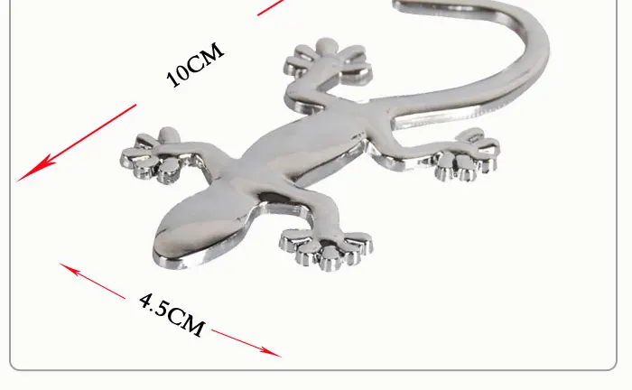 Наклейка на бампер Gecko s 3D крутая трехмерная Наклейка s амулет, приносящий удачу Гекко чистый металл не выцветает стикер на украшение автомобиля