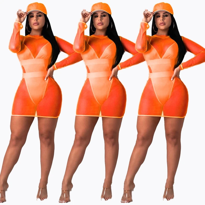 Неоново зеленое сексуальное летнее облегающее мини платье для женщин плюс сайз