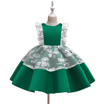

Kids Birthday Party Flower Girls Wedding Sleeveless Dresses Children Pageant Robes Formal Princess Stage Performance Dresses