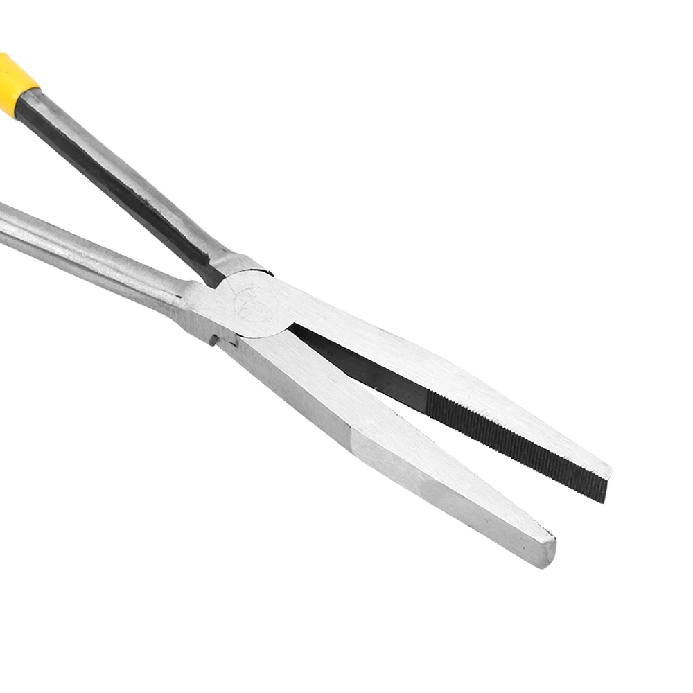 DIYWORK 11 дюймов длинные плоскогубцы прямые с изогнутым кончиком ручные инструменты удерживающие плоскогубцы дополнительное механическое оборудование