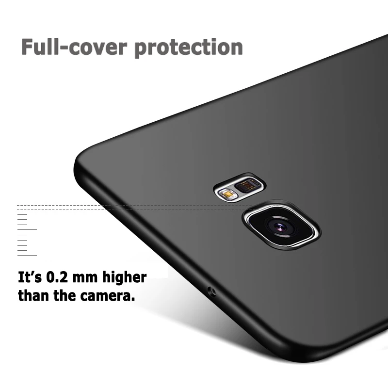 Чехол для Samsung S7 Edge жесткий матовый простой чехол из поликарбоната ультратонкие