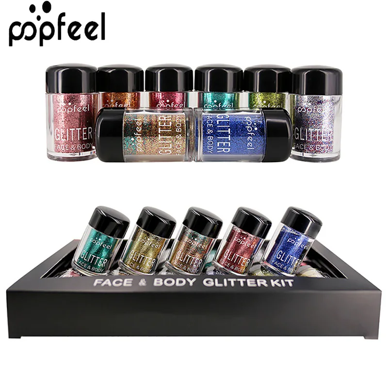 Popfeel 12 шт./компл. блестящие тени для век Косметика Макияж Diamond Loose средства ухода пигмент женская косметика