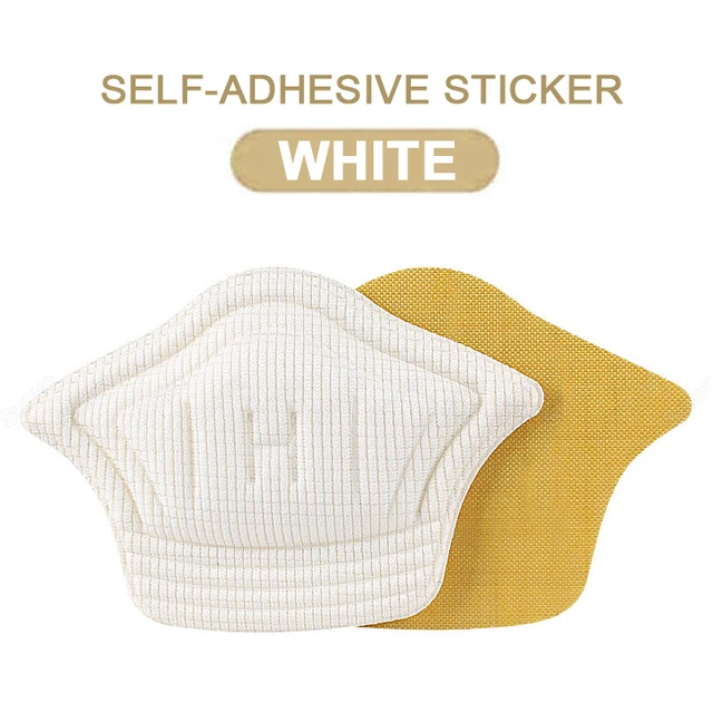 Sunvo Women Insoles for Sport Running Shoes Adjust Size Heel Liner Grips Protector Sticker Pain Relief Patch Foot Care Inserts Self-adhesive White