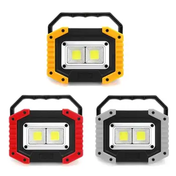 

2 COB Work Light USB Charging Waterproof Floodlight 18650 Rechargeable Battery Powered Portable Led Searchlight Camp
