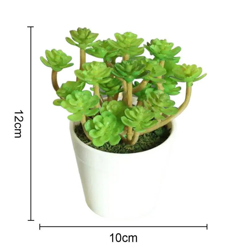 Искусственные влагозапасающие растения с пластиковым горшком мини-размера декоративный искусственный суккулент растения Кактус в горшке - Цвет: A5
