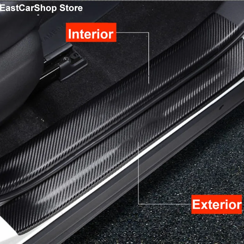 Car Door Threshold Protective PU Leather Sticker Accessories Door Sill Welcome Pedal Cover for Toyota RAV-4 RAV4 2021 2020 2019