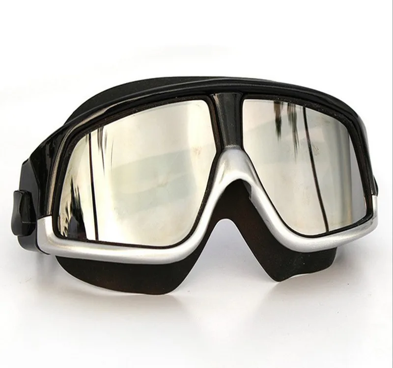 

Adult Swimming Goggles High-definition Anti-fog Swimming Goggles Ultra Large Frame Silica Gel Electroplated Plain Glasses Swimmi