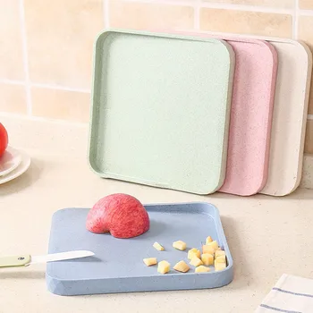 

Household Small Straw Cutting Board Mini- Dormitory Cole Plate No Paste Panel Chopping Board Chopping Block Fruits Plate