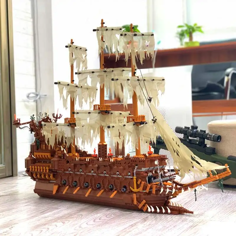 3652 шт Летающий голландский корабль Пираты 16016 Карибского моря MOC строительные