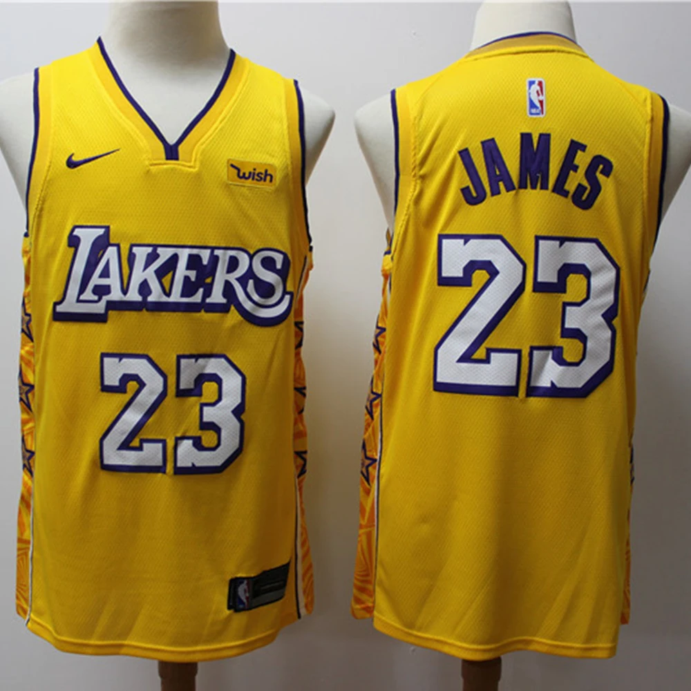 wish Edition LeBron James #23 Los Angeles Lakers Basketball Jerseys Stitched 