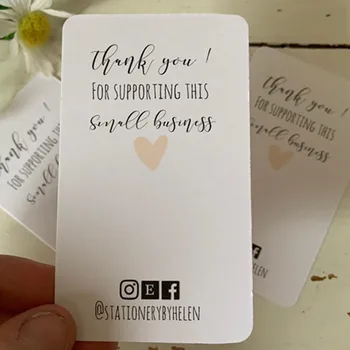 

personalised thank you for supporting small business cards CARDS are available in businesses, small shops, and workshops