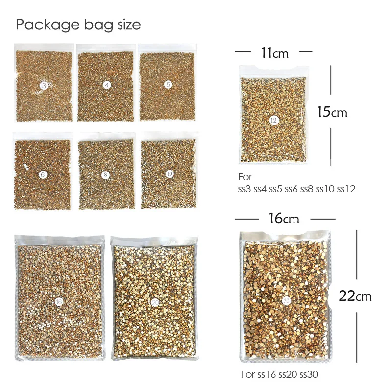 Non Hot Fix Rhinestones Non Hotfix Rhinestones Nail Art Rhinestones Nail Art Accessories Rhinestone Accessories Big Package Bulk SS16 SS20 SS30 Non Hot Fix Rhinestones Flat Back Crystals Strass Glitters Stone For 3D Nail Garment
