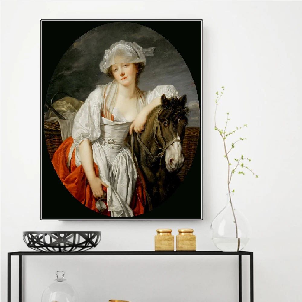 

Citon Jean-Baptiste Greuze《The Milkmaid》Canvas Oil Painting World Famous Artwork Picture Modern Wall Decor Home Decoration