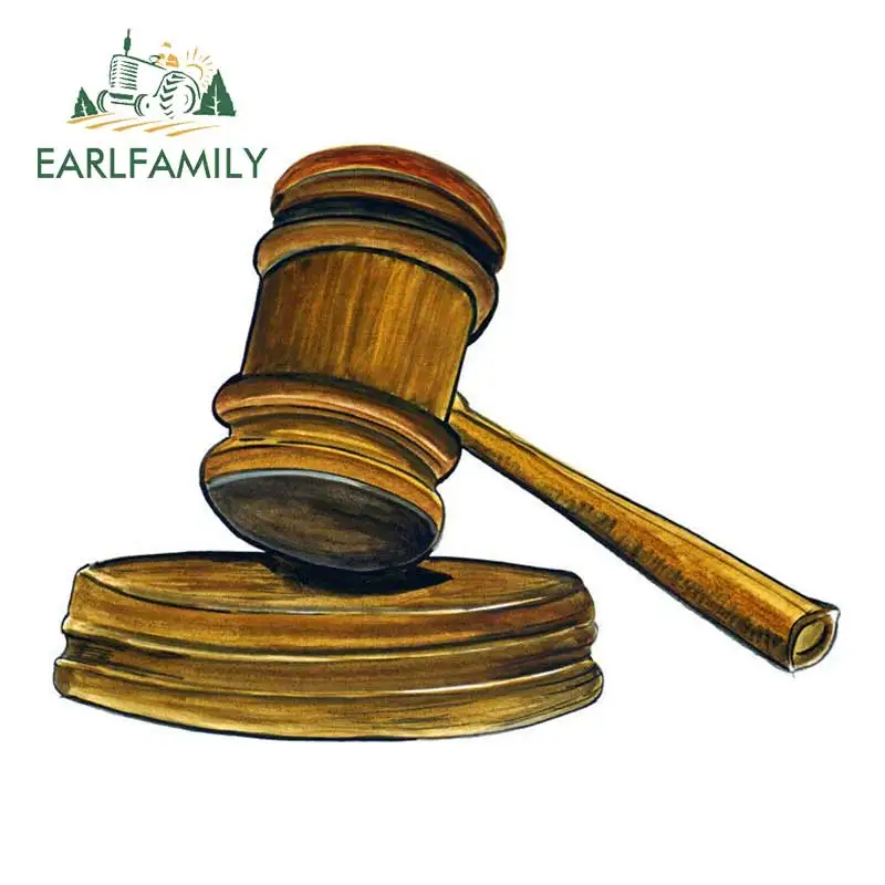 EARLFAMILY 13 см x 9 8 Деревянный гагель судей судебное право суд дом офис Dorm наклейка для