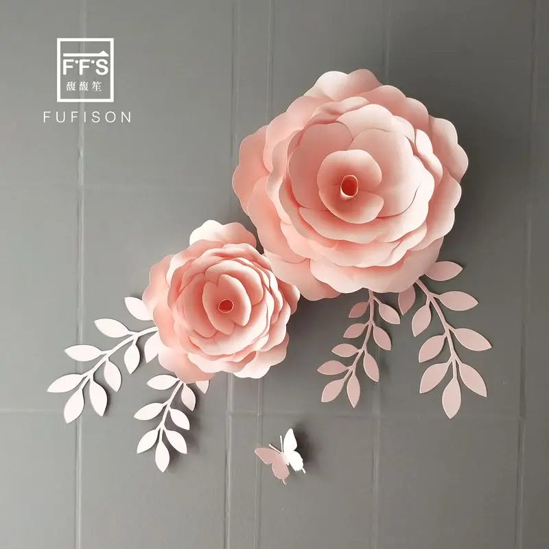 SET12 # FFS 3D Искусственные цветы комнаты украшения для самодельного изготовления