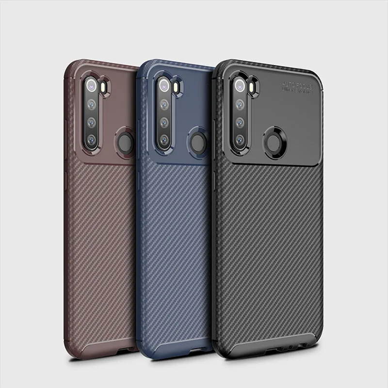 Чехол для Redmi Note 8 Pro, роскошный противоударный чехол из углепластика высокого качества, мягкий силиконовый чехол из ТПУ, чехол для Redmi Note 8 Pro