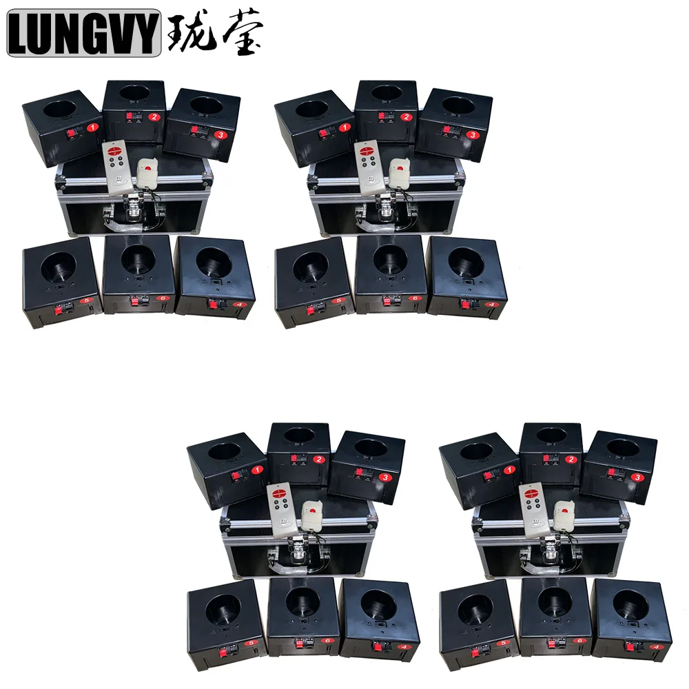 

Free Shipping 4pcs/lot D06 Wireless Remote Control 6 Channel Receiver Box Wedding Shows Pyro Firework Machine Firing System