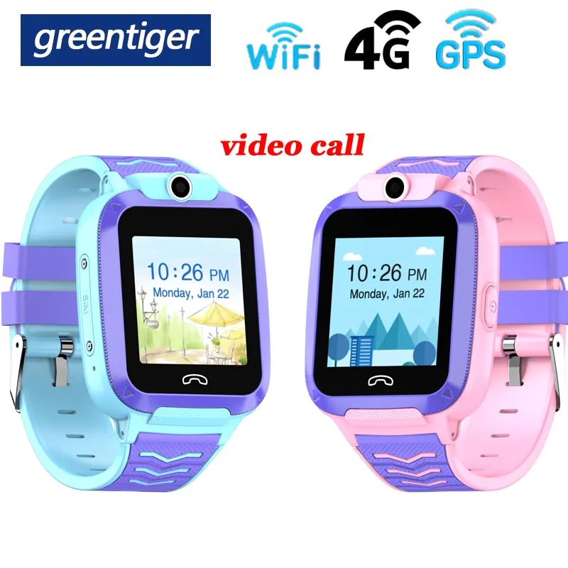 

Greentiger GPS WIFI SOS Video Call IP67 Waterproof SIM 4G Kids Smart Watch Call Camera 600mAh battery Children watch VS A36E