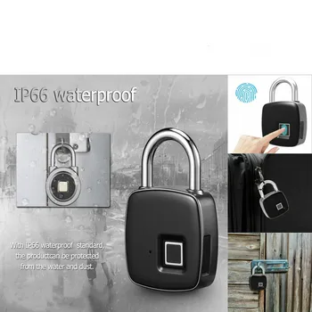 

Smart Fingerprint Padlock Keyless Door Lock Waterproof USB Charge Anti-theft