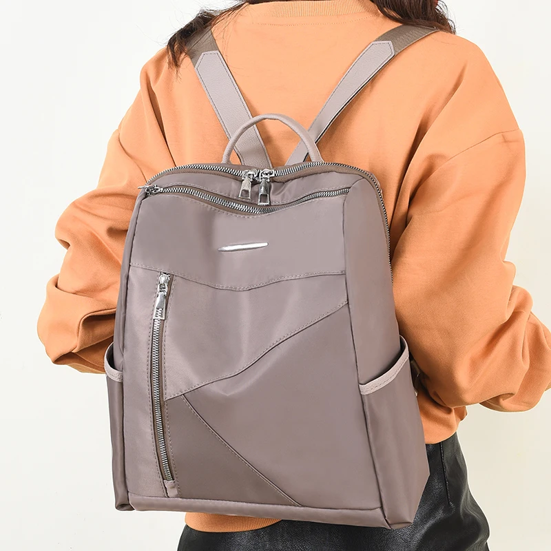 Новинка, женские мягкие Роскошные рюкзаки из Оксфорда, Mochila Feminina, простая сумка для книг на молнии, Большой Вместительный рюкзак для отдыха и путешествий