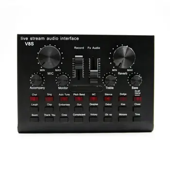 

V8S Professional Condenser Karaoke Microphone Audio USB Headset Microphone E300 Audio Cable Wired Microphone For Compute