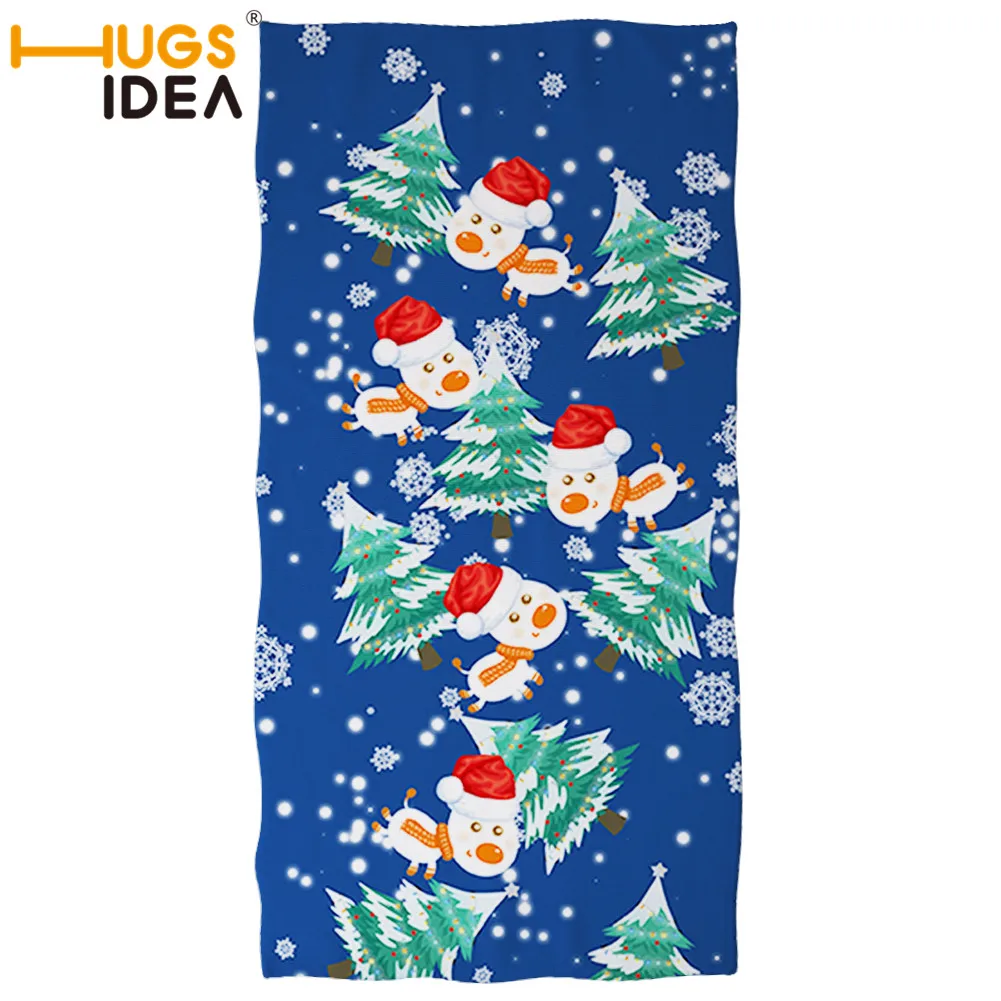 CC4425 HUGSIDEA Merry Christmas печатное банное полотенце для душа s из микрофибры популярное пляжное полотенце Размер 35 х75, 75x140 рождественское полотенце s - Цвет: CC4425