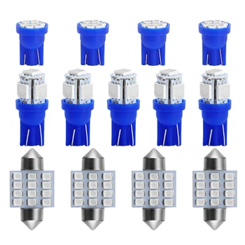 

13x Car LED Interior Reading Light Blue RV License Plate Lamp 12V Car Width Light Bulb Truck Roof Lamp RV Accessories Universal