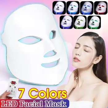 

192 LED 7 Colors Light Facial Mask Skin Rejuvenation Mask Phototherapy Face Care Beauty Anti Acne Whitening Wrinkle Removal Mask
