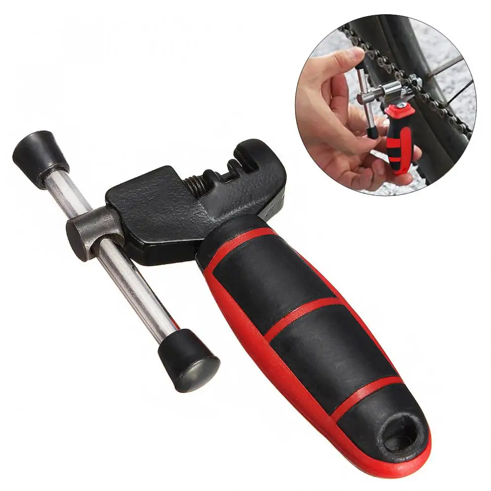 

Bike Chain Breaker Cutter Removal Tool Bicycle Chain Pin Splitter Device with Red Handle