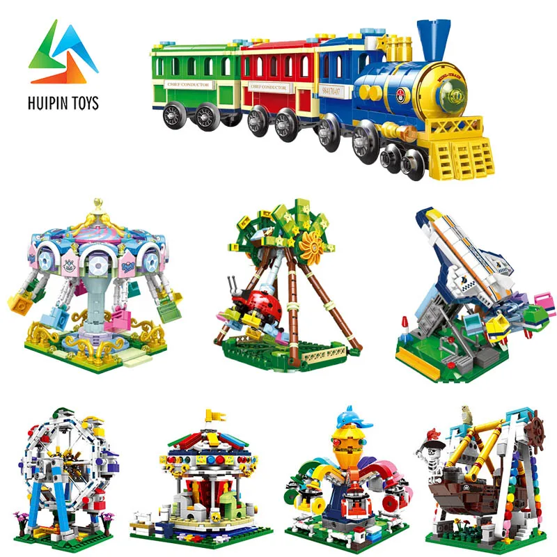 

Amusement Park Series XINGBAO Building Blocks 01106-01114 Compatible легоe Colorful World：Ferris Wheel Children Toys Bricks