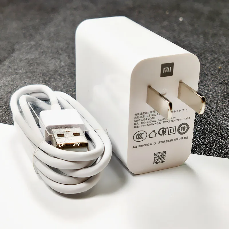 xiaomi 27w зарядное устройство QC 4,0 Быстрая Зарядка адаптер mi 9t pro настенная Зарядка для xiaomi mi 9t 9 se CC9 redmi note 7 8 pro K20 - Цвет: US charger cable