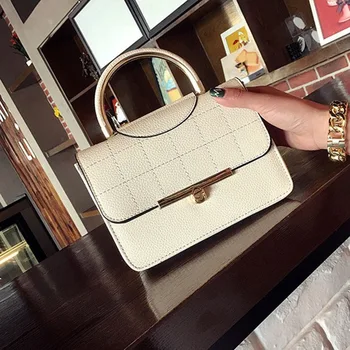 

New Style Spiraea Handbag WOMEN'S Bag Fashion Retro Casual Semicircle Iron Handle Bag Shoulder Bag