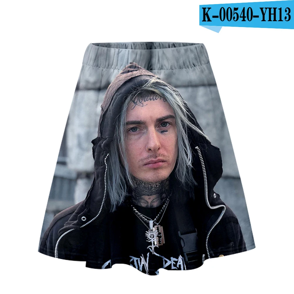 Ghostemane юбка Harajuku Повседневная стиль Harajuku поп юбка новая сексуальная Kpops Женская Повседневная Ghostemane юбки уличная одежда - Цвет: Темно-серый