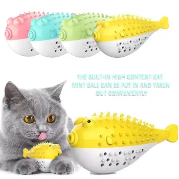 

Amazon explosion catnip puffer fish toy bell toy tooth clean R5J5