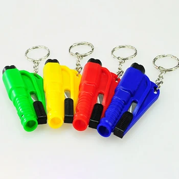 

Belt Cutter Hammer Key Chain Car Safety Hammer Spring Type Escape Hammer Window Breaker Punch Seat Gift For Men And Women