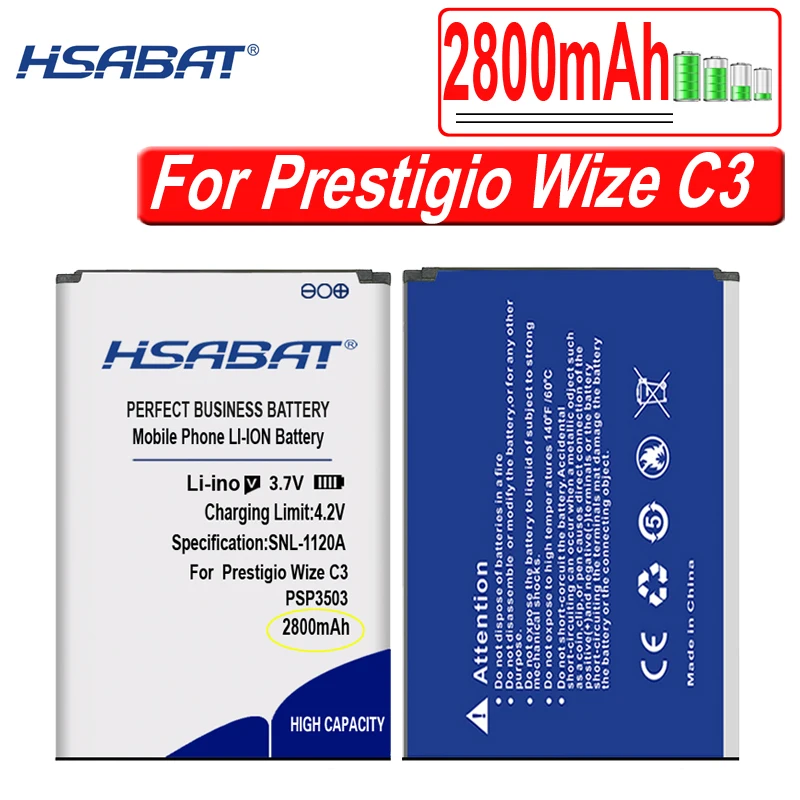 Аккумулятор HSABAT 2800 мАч PSP 3503DUO для Prestigio Wize C3 3503 DUO | Мобильные телефоны и аксессуары