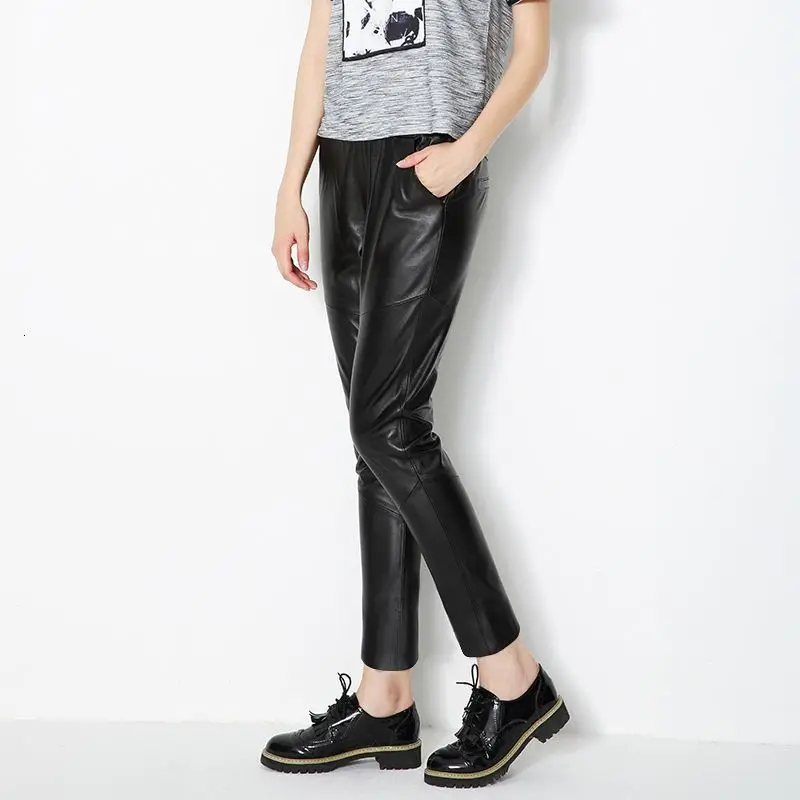 Nieuwe Mode Dames Lederen Schapenvacht Engeland Stijl Mid Taille Lange Harembroek Vrouwelijke Broek Elastische Taille Plus Size Nieuwe Mode Dames Lederen Schapenvacht Engeland Stijl Mid Taille Lange Harembroek Vrouwelijke Broek Elastische Taille Plus Size