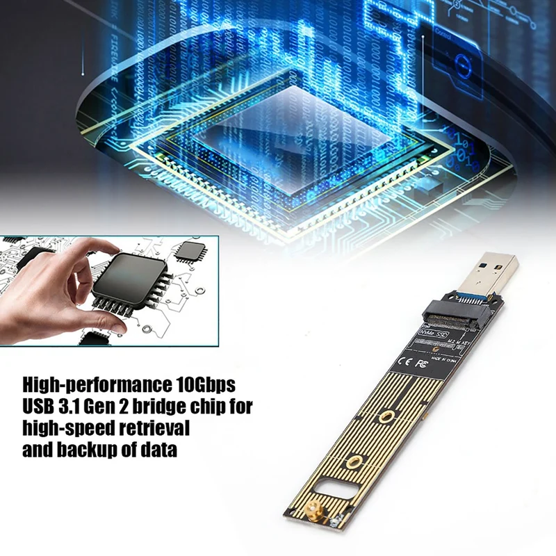 NVMe to USB Adapter LM908 USB3.1 Type-C TO NVMe PCBA M-Key M.2 PCI-E Adapte M5Z8 