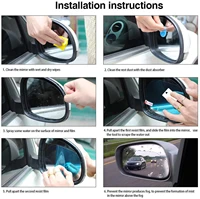 2 Pcs Car Rainproof Film Car Car Rearview Mirror protective Rain proof Anti fog Waterproof Film Membrane Car Sticker Accessories 5