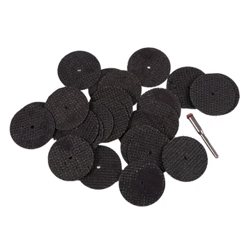 

25 PCS 32mm Resin Cutting Wheel Discs Set Kit + 1 Mandrel For Rotary Tool