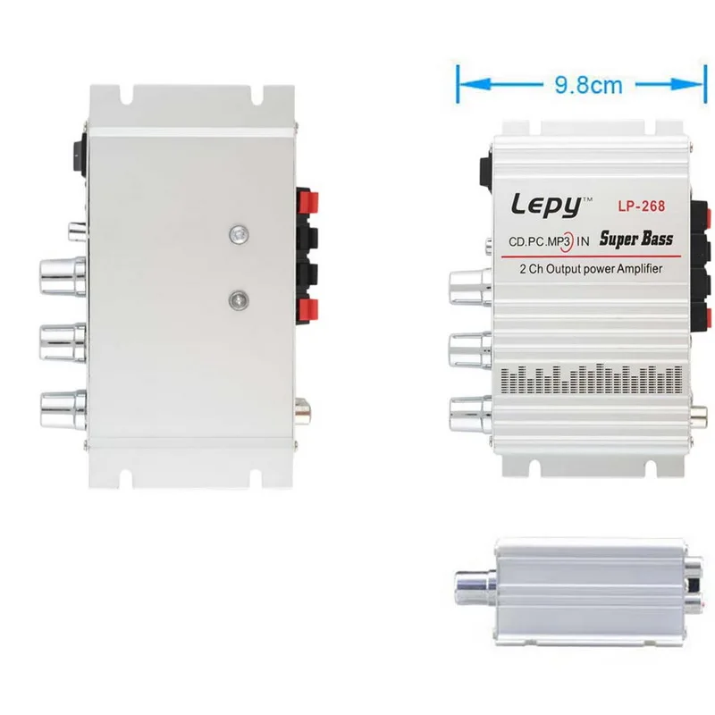 Аутентичный усилитель мощности Hifi бас регулировка для DC12 автомобильный усилитель мотора LP-268 новый автомобильный для аудио автомобильный Стайлинг отправка усилителей