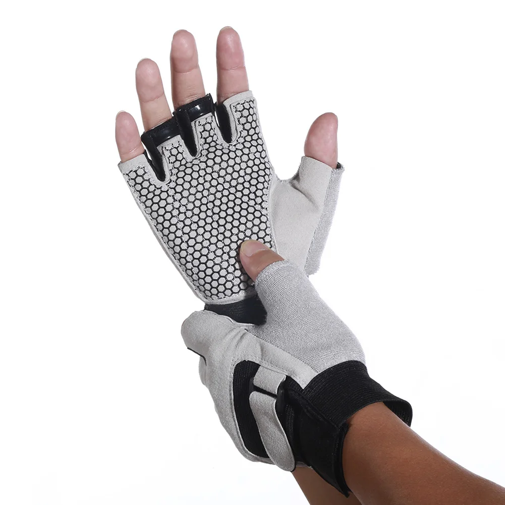1 пара мягких тяжелой атлетики перчатки для тренажерного зала тренировки гребли нескользящие перчатки для мужчин и женщин THJ99