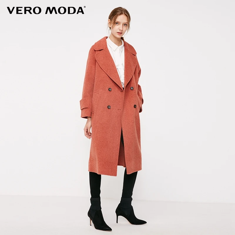 Vero Moda женское длинное шерстяное пальто с лацканами | 318327566