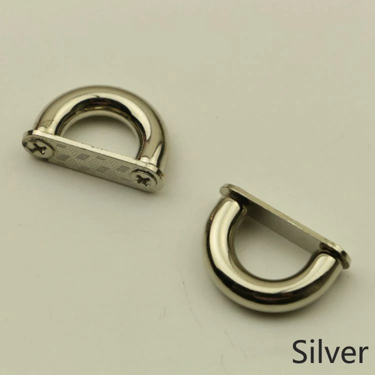 Silver-13mm Meetee 5 шт. 9/13 мм металлическая сумка висячая пряжка D пружинное овальное кольцо DIY сумки аксессуары для сумок материалы для украшения сумок AP523 - Color: Silver-13mm
