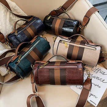 

Casual Barrel Stone Pattern Shoulder Bag Woman Bags Simple Alligator Handbags Ladies Messenger Crossbody Bag Designer Clutch Ins