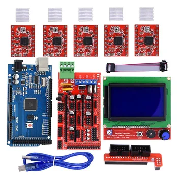 

RAMPS 1.4 Mega2560 12864 LCD Controller A4988 Kit for Reprap 3D Printer AS99