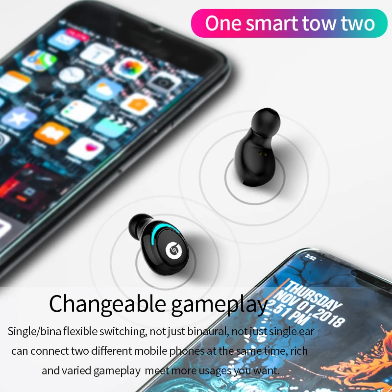 Bluetooth 5 0 беспроводные наушники TWS In Ear Handsfree спортивные гарнитура для телефона с
