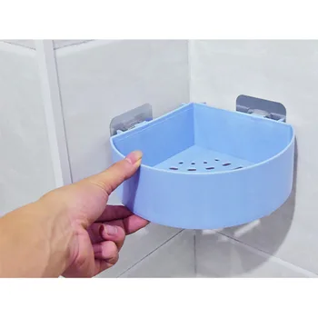 

Bathroom Storage Rack Triangular Basket Bathroom Shower Corner Shelf Soap Saver Kitchen Organizer Wall Mounted Shampoo Holder